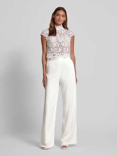 LUXUAR FASHION Wide Fit Stoffhose mit breitem Bund Offwhite 1