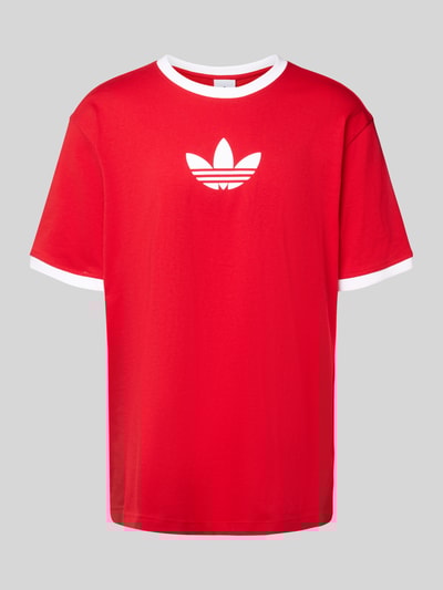 adidas Originals T-shirt met logoprint en ronde hals Rood - 2