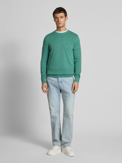 Marc O'Polo Regular Fit Strickpullover aus reiner Baumwolle Mint 1