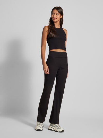 AIMN Crop Top mit Rundhalsausschnitt Black 1