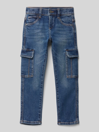 s.Oliver RED LABEL Straight Fit Jeans aus Baumwollmix mit Cargotaschen Modell 'PELLE' Marine 1