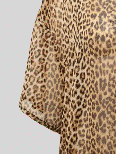 Pieces Oversized Strand-Kaftan in semitransparentem Look Modell 'ATRUD' Hellbraun 2