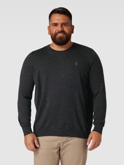 Polo Ralph Lauren Big & Tall PLUS SIZE Strickpullover mit Rundhalsausschnitt Graphit 4