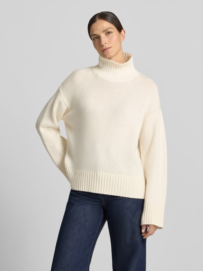 Barbour Loose Fit Pullover aus Woll-Kaschmir-Mix Modell 'WOODHOUSE' Ecru 4