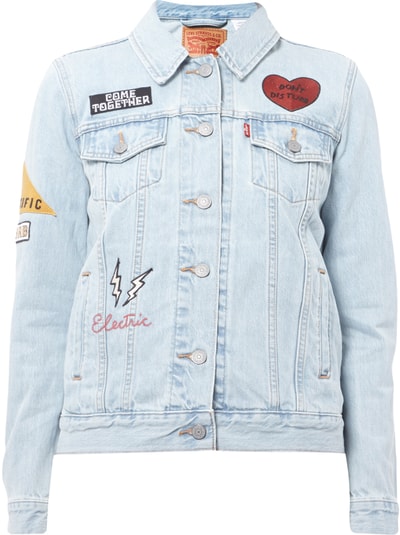 Levi's® Jeansjacke mit Badges Hellblau Melange 6