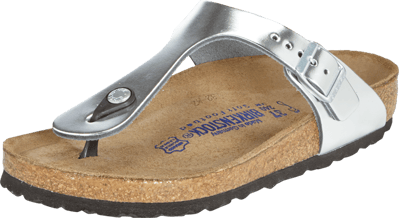 Birkenstock Zehentrenner im Metallic-Look Silber 4