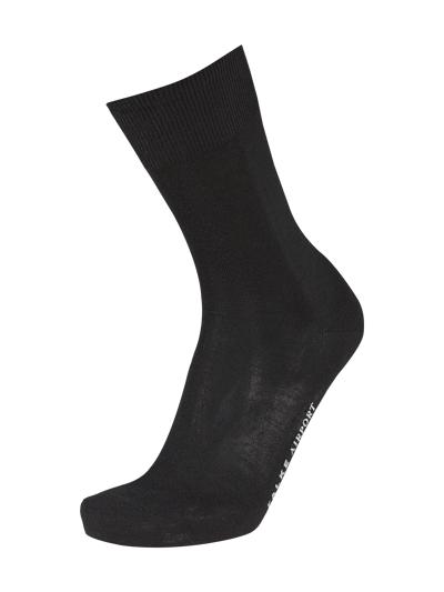 Falke Sokken van scheerwolmix, model 'Airport Sock' Zwart - 1