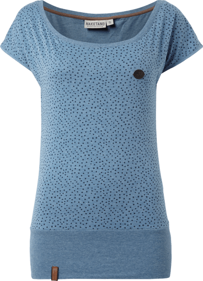 Naketano Shirt mit Sternemuster Tuerkis Melange 5