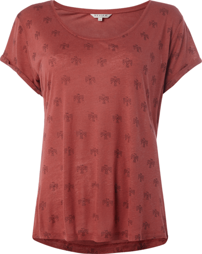 Review Shirt mit Adler-Prints Rostrot Melange 5