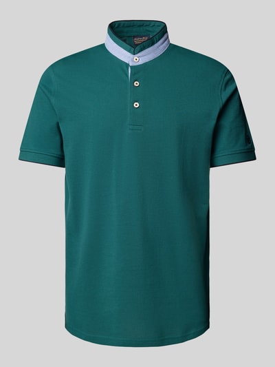 Christian Berg Men Regular fit poloshirt met opstaande kraag Metallic groen - 2