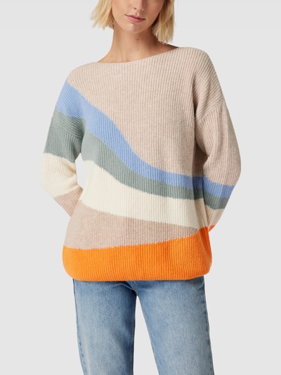 Armedangels Strickpullover im Colour-Blocking-Design Sand Melange 4