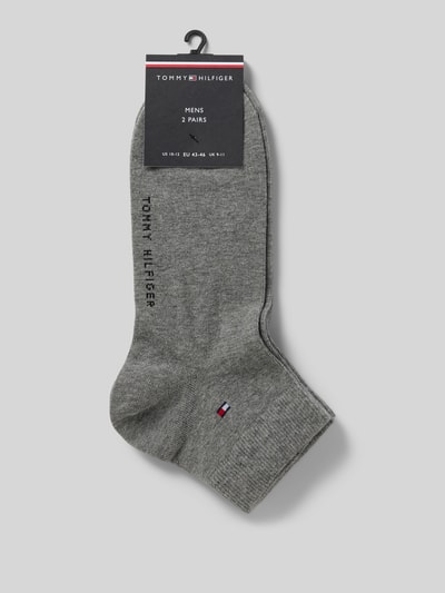 Tommy Hilfiger Skarpety stopki z mieszanki bawełny w zestawie 2 szt. model ‘2ER QUARTER’ Średnioszary 3