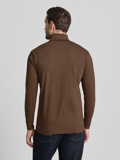 RAGMAN Shirt met lange mouwen en col Donkerbruin - 5