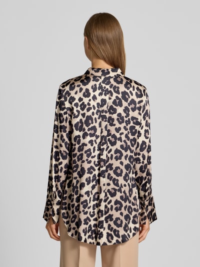 s.Oliver BLACK LABEL Regular Fit Langarmbluse aus reiner Viskose Beige 5