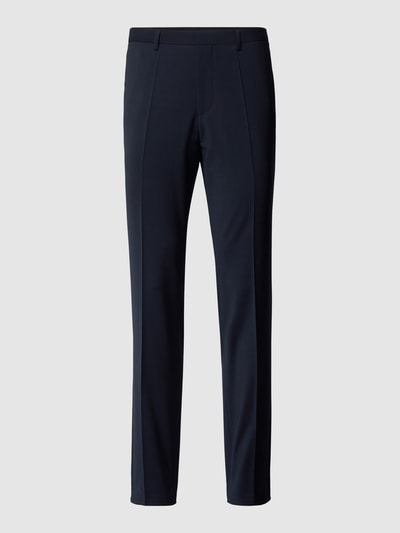 HUGO Pantalon van scheerwolmix, model 'Hesten' Marineblauw - 2