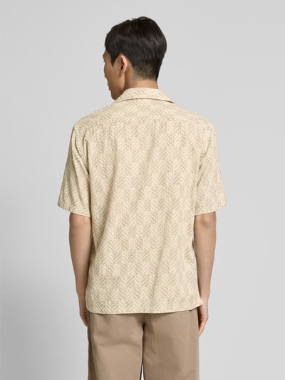 Jack & Jones Premium Regular fit vrijetijdsoverhemd met 1/2-mouwen, model 'BLUVINCENT' Zand - 5