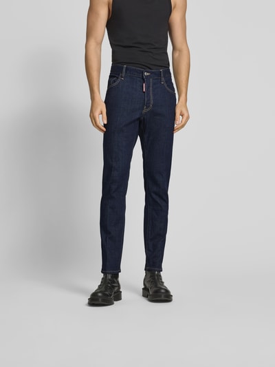 Dsquared2 Slim Fit Jeans mit Label-Detail Dunkelblau 4