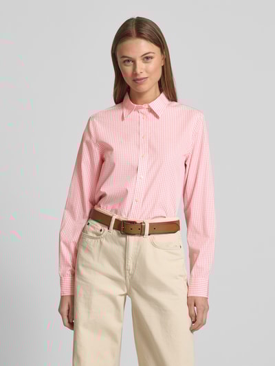 Gant Regular Fit Hemdbluse mit Label-Stitching Pink 4