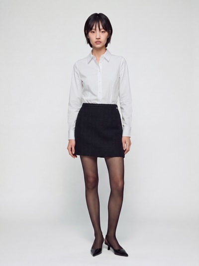 Calvin Klein Womenswear Minispódnica z detalem z logo Czarny 1