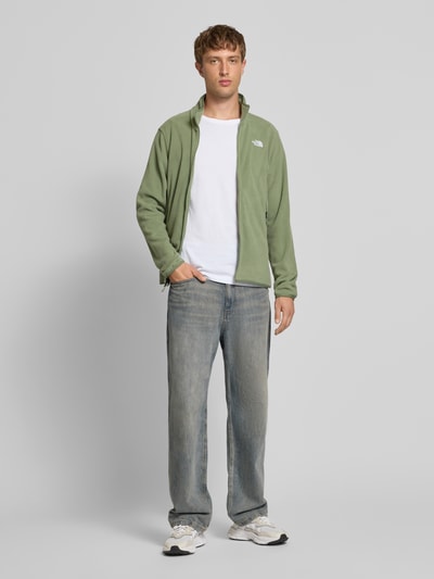 The North Face Kurtka polarowa ze stójką i wyhaftowanym logo Oliwkowy 1