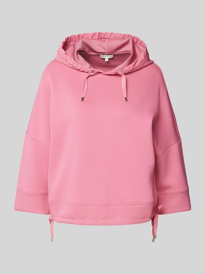 Tom Tailor Cropped Hoodie aus Scuba mit 3/4-Arm  Pink 2