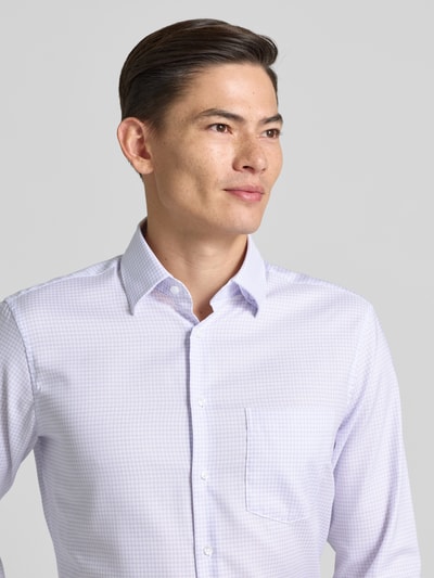 SEIDENSTICKER REGULAR FIT Regular fit zakelijk overhemd van katoen met button-downkraag Roze - 3