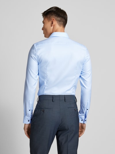 Jake*s Super Slim Fit Business-Hemd mit Kentkragen Bleu 5