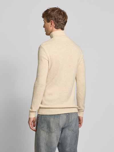 Blend Strickpullover mit Rollkragen Modell 'BRANKO' Beige Melange 5