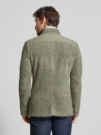 Roy Robson Slim fit colbert met opstaande kraag en borstzak Groen - 5