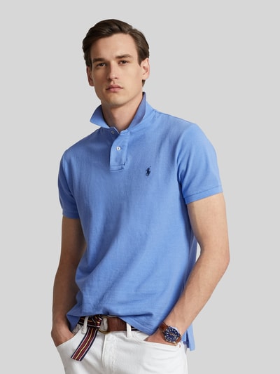 Polo Ralph Lauren Slim Fit Poloshirt aus reiner Baumwolle Bleu 4