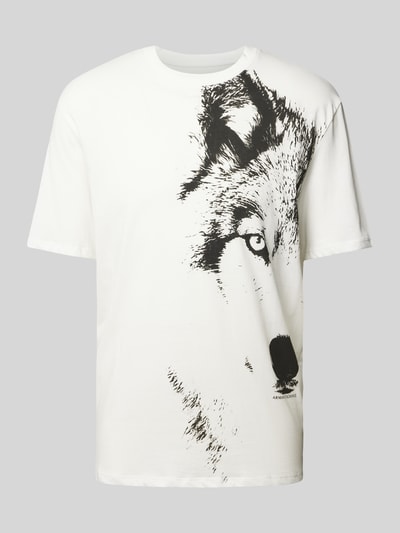 ARMANI EXCHANGE T-Shirt mit Motiv-Print Weiss 2