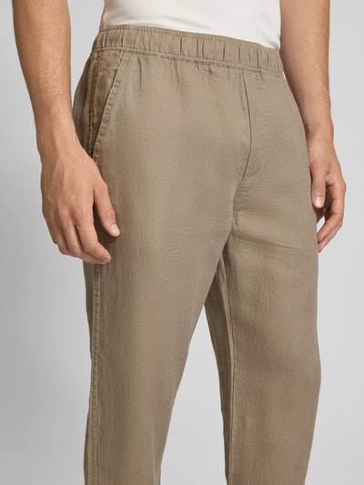 Samsøe Samsøe Stoffhose mit elastischem Bund Modell 'SAJABARI X' Hellbraun 3