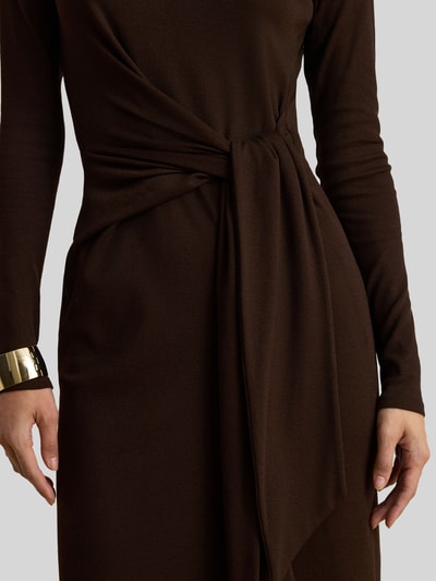 Lauren Ralph Lauren Regular Fit Freizeitkleid aus Baumwoll-Modal-Mix Dunkelbraun 3