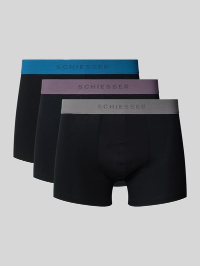 Schiesser Boxershort met band met label in een set van 3 stuks Zwart - 1