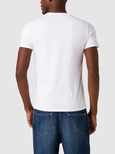 Lacoste T-shirt met logostitching, model 'Supima' Wit - 5