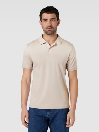 CK Calvin Klein Koszulka polo z detalem z logo Piaskowy 4