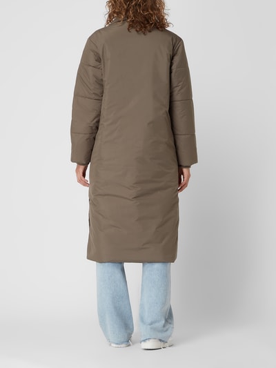 Soft Rebels Oversized lange gewatteerde jas met opstaande kraag, model 'Cloudy' Leem - 4