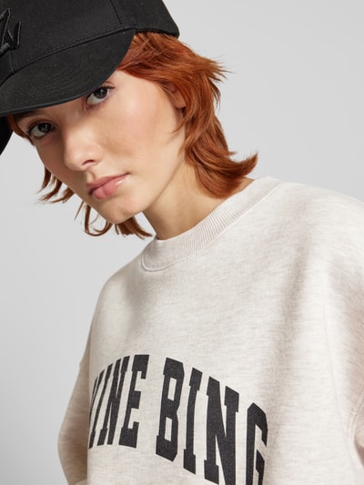 Anine Bing Oversized Sweatshirt mit Label-Print Weiss 3