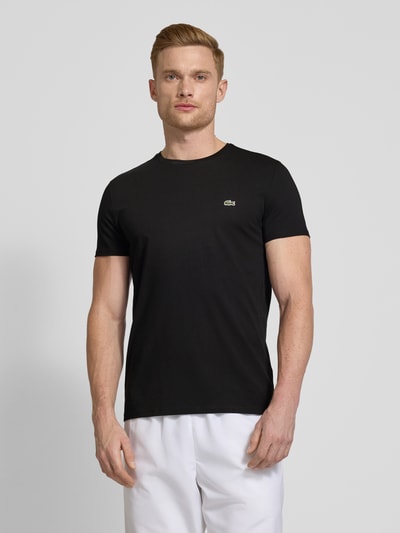 Lacoste T-Shirt mit Rundhalsausschnitt Modell 'Supima' Black 4