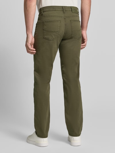 Brax Stoffhose aus Baumwoll-Mix mit Viskose-Anteil Modell 'Cadiz' Oliv 5