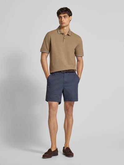 bugatti Poloshirt met korte knoopsluiting Taupe - 1