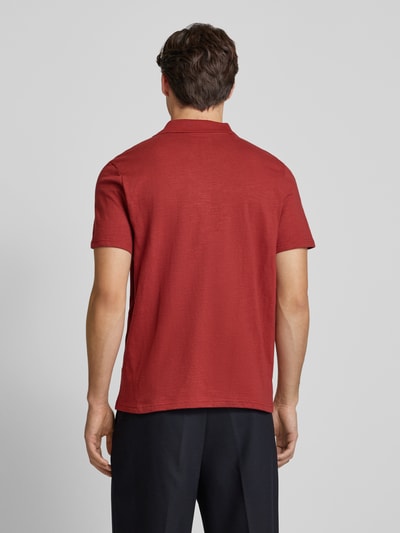 MCNEAL Regular fit poloshirt met V-hals Roestrood - 5