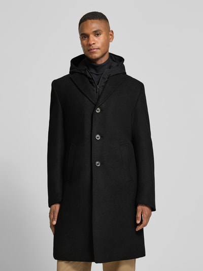 CG - Club of Gents Mantel mit Kapuze Modell 'MARNI' Black 4