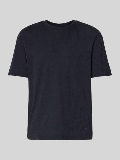 Emporio Armani T-Shirt mit Logo-Stitching und Rundhalsausschnitt Marine 2