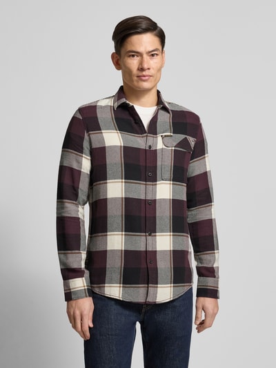 PME Legend Freizeithemd mit Knopfleiste Dunkelrot 4