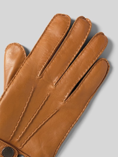 Hestra Handschuhe mit Label-Detail Modell 'Jake' Cognac 3