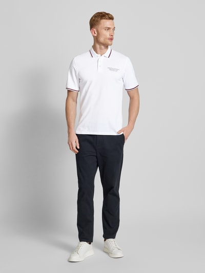 Jack & Jones Premium Poloshirt met labelprint Wit - 1