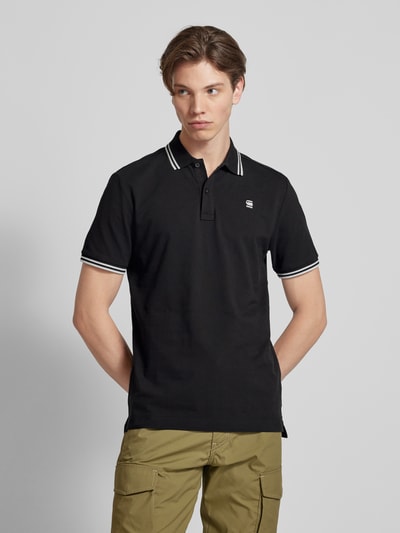 G-Star Raw Slim fit poloshirt met verlengde achterkant, model 'Dunda' Zwart - 4