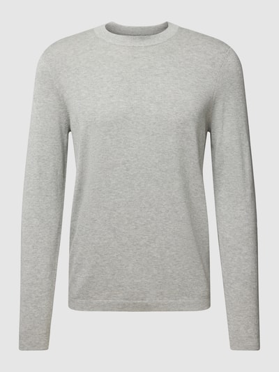 Marc O'Polo Longsleeve mit geripptem Rundhalsausschnitt Hellgrau 2