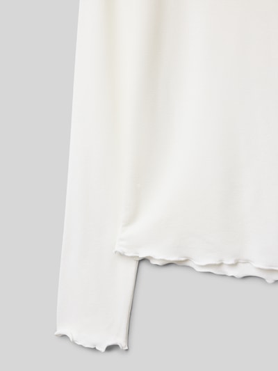 Only Regular Fit Langarmshirt mit Frill-Abschlüssen Modell 'AMOUR' Offwhite 2